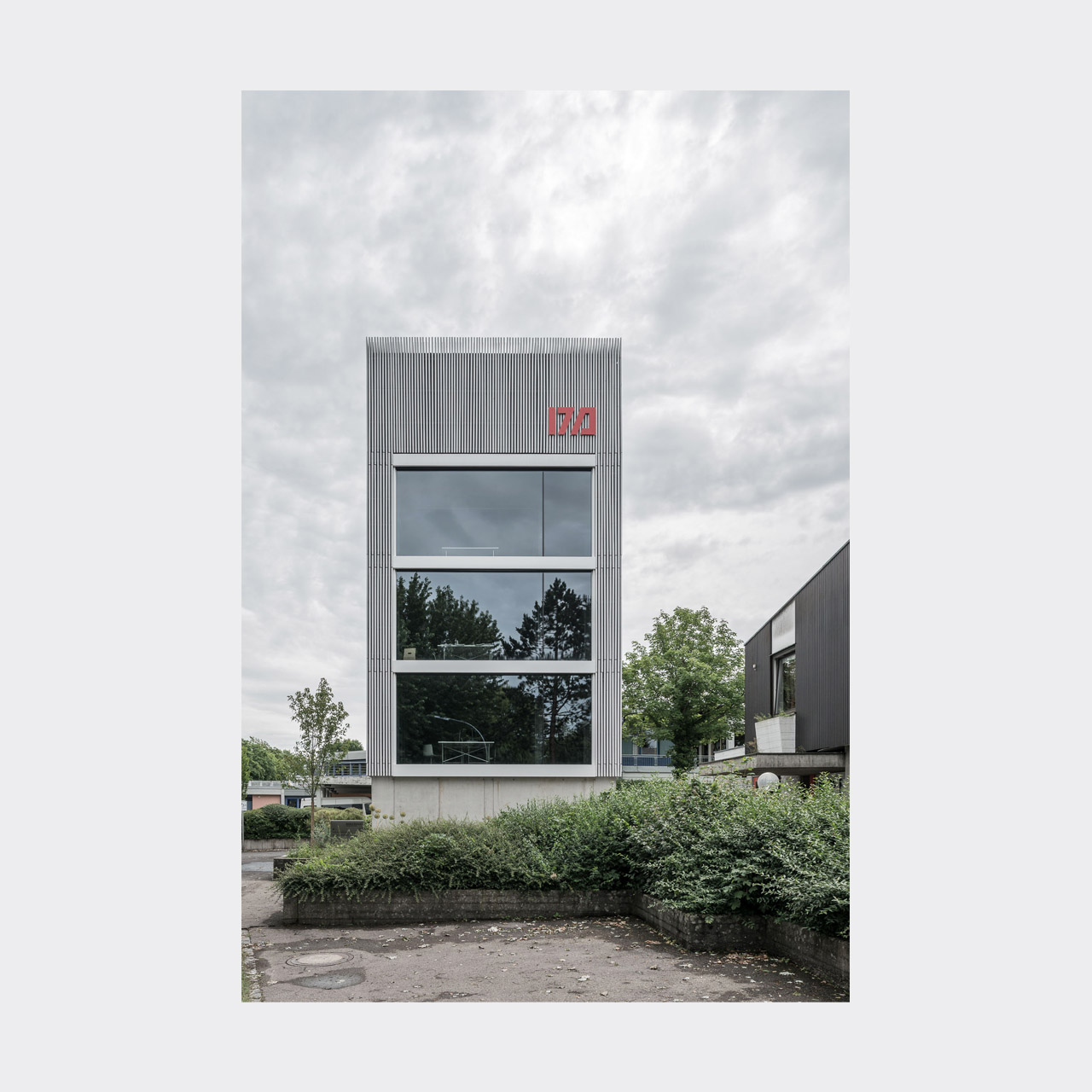 Architekturfotografie Aufstockung Doppelgarage zum Büro und Studio Königsbrunn