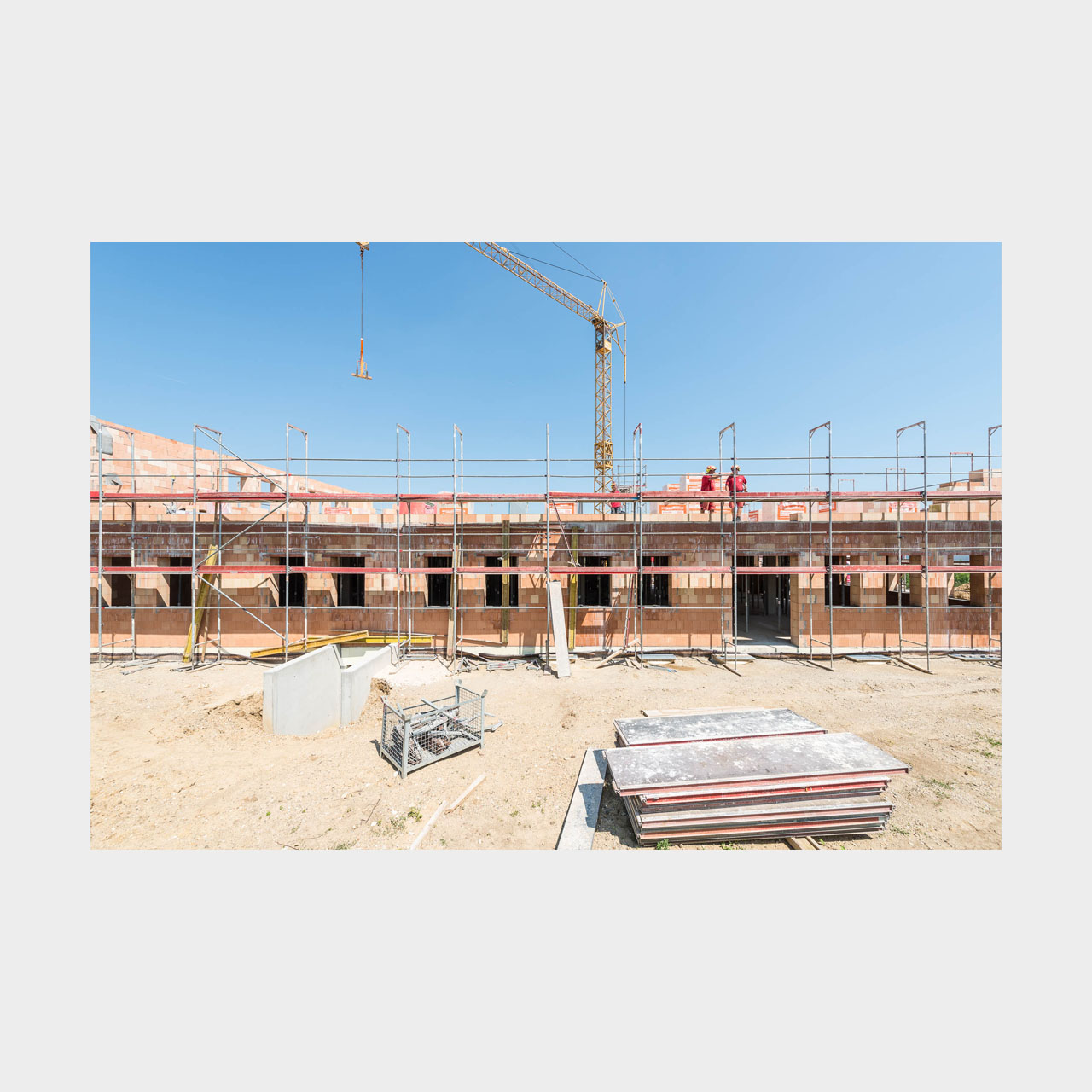 Architekturfotografie Lauingen Bauen mit Planziegel Reportage