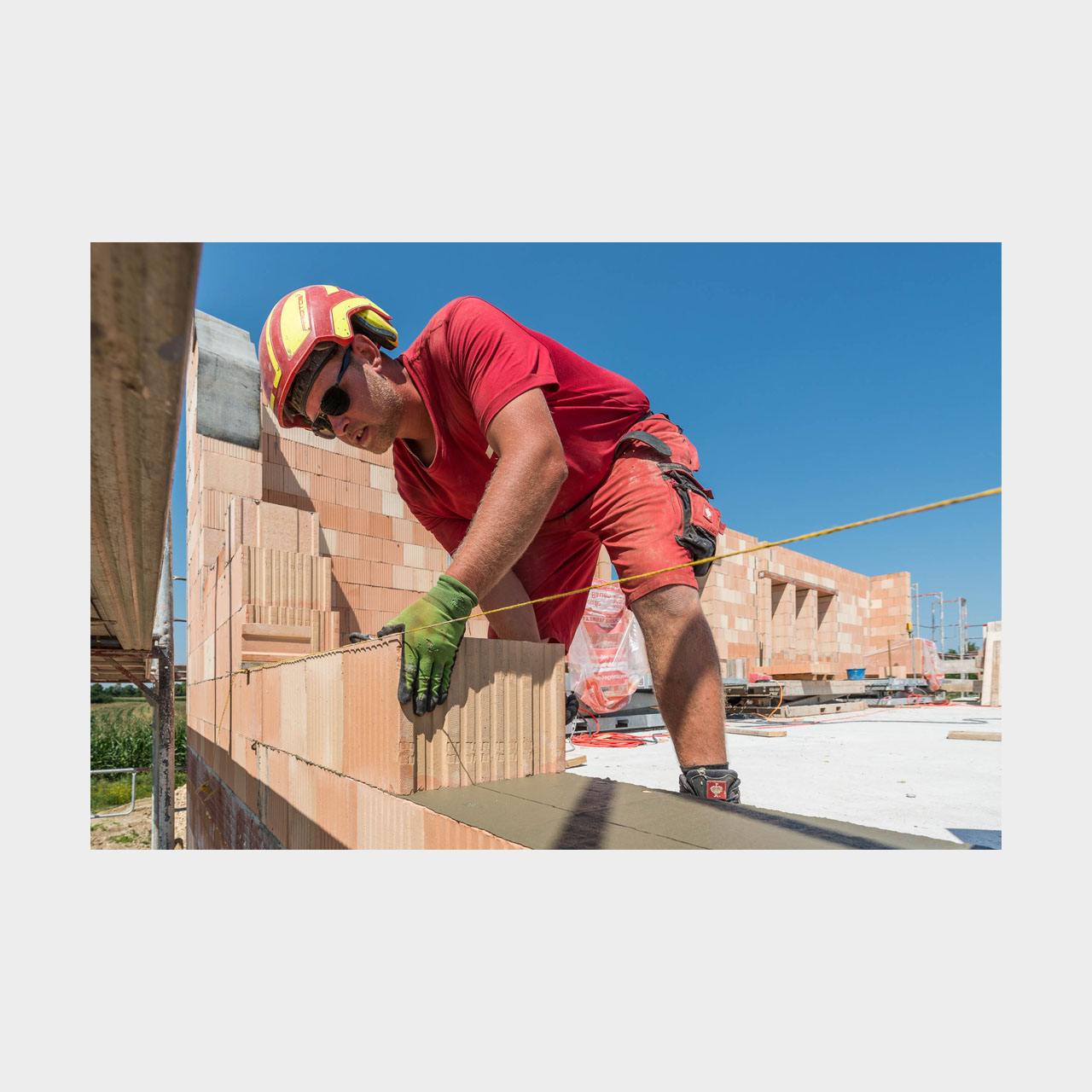 Architekturfotografie Lauingen Bauen mit Planziegel Reportage