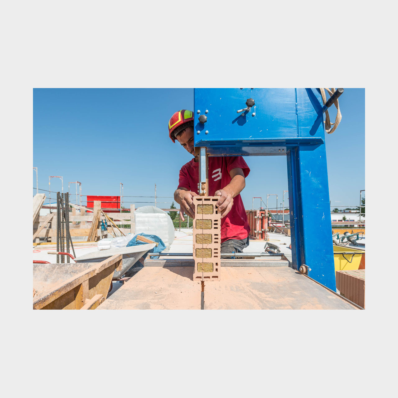 Architekturfotografie Lauingen Bauen mit Planziegel Reportage
