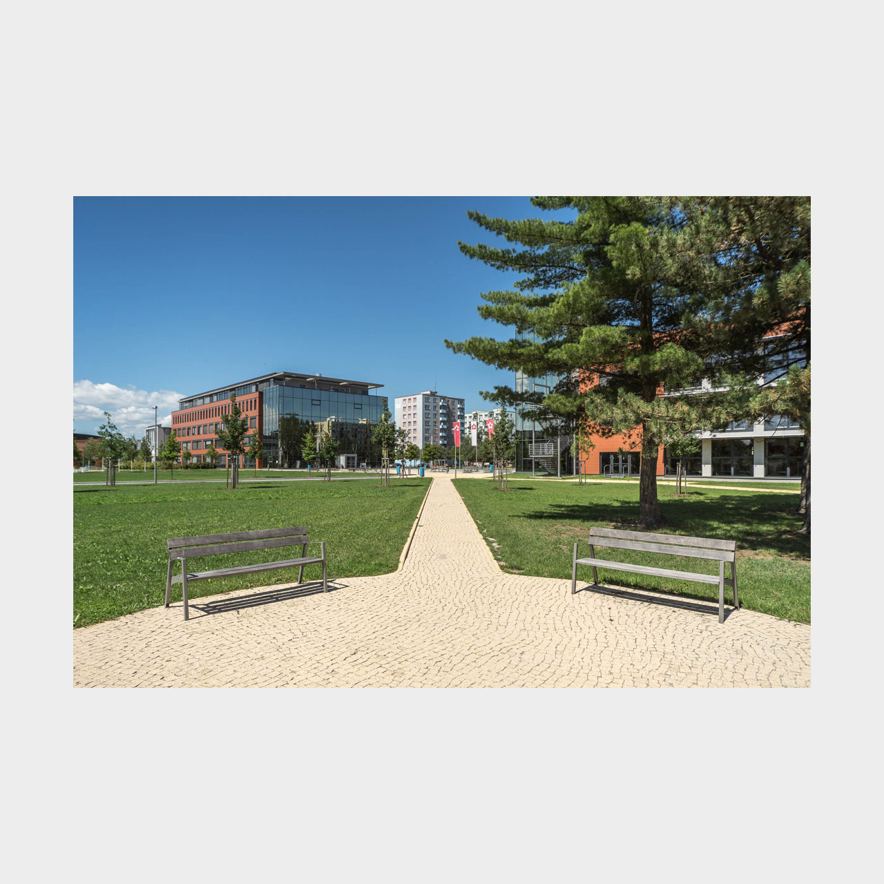 Architekturfotografie Budweis Südböhmische Universität Rektorat und Philosophische Fakultät