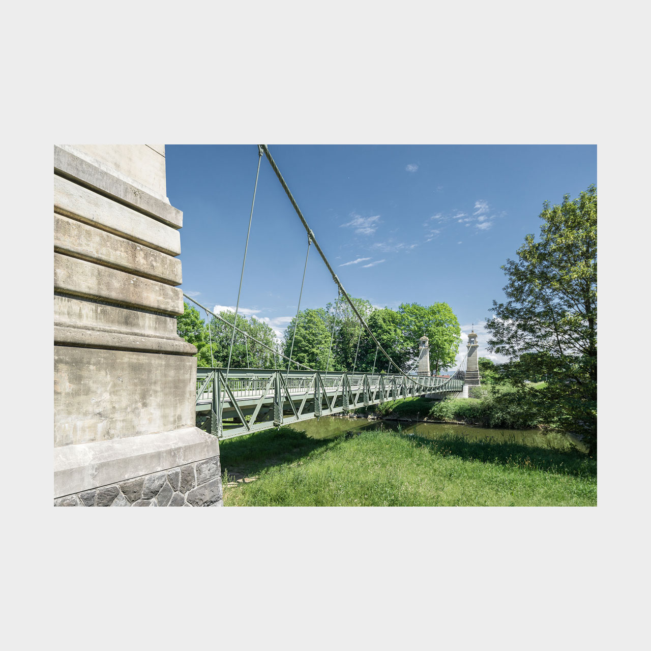 Architekturfotografie Argen Hängebrücke Kressbronn