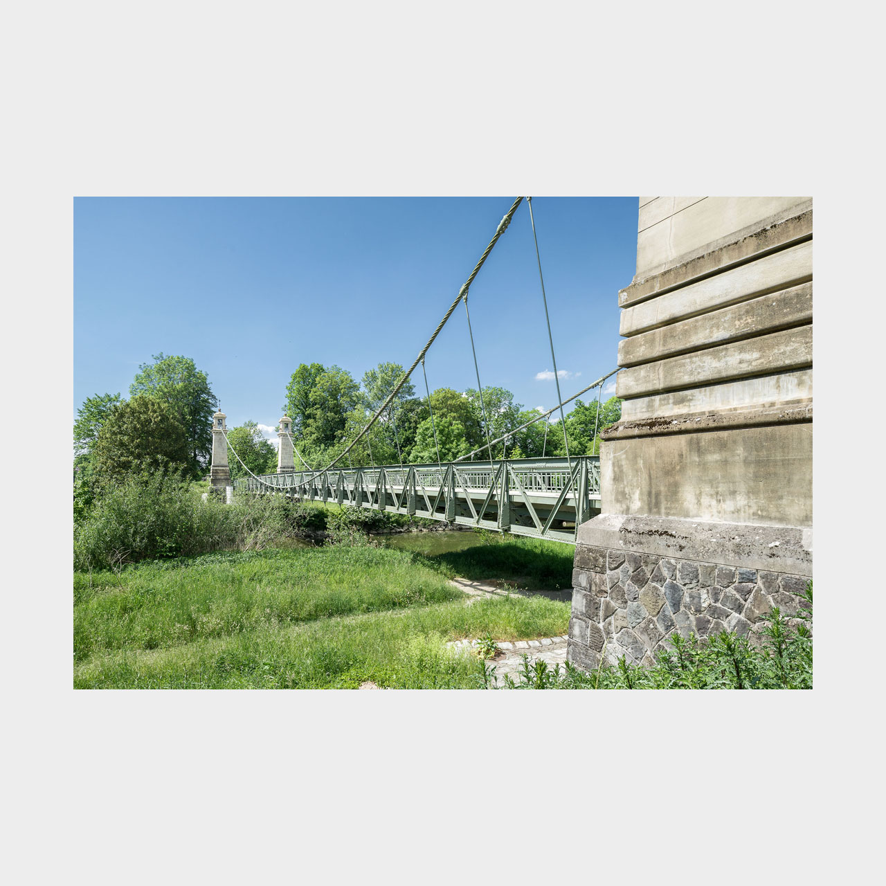 Architekturfotografie Argen Hängebrücke Kressbronn