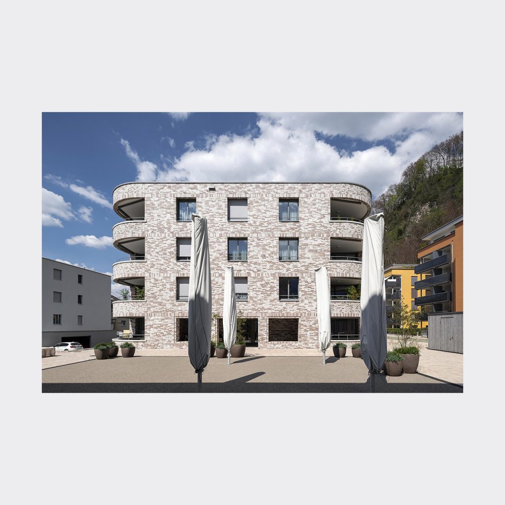 Architekturfotografie Wohnsiedlung Vaduz. Foto: Gerd Schaller / BAUWERK PERSPEKTIVEN