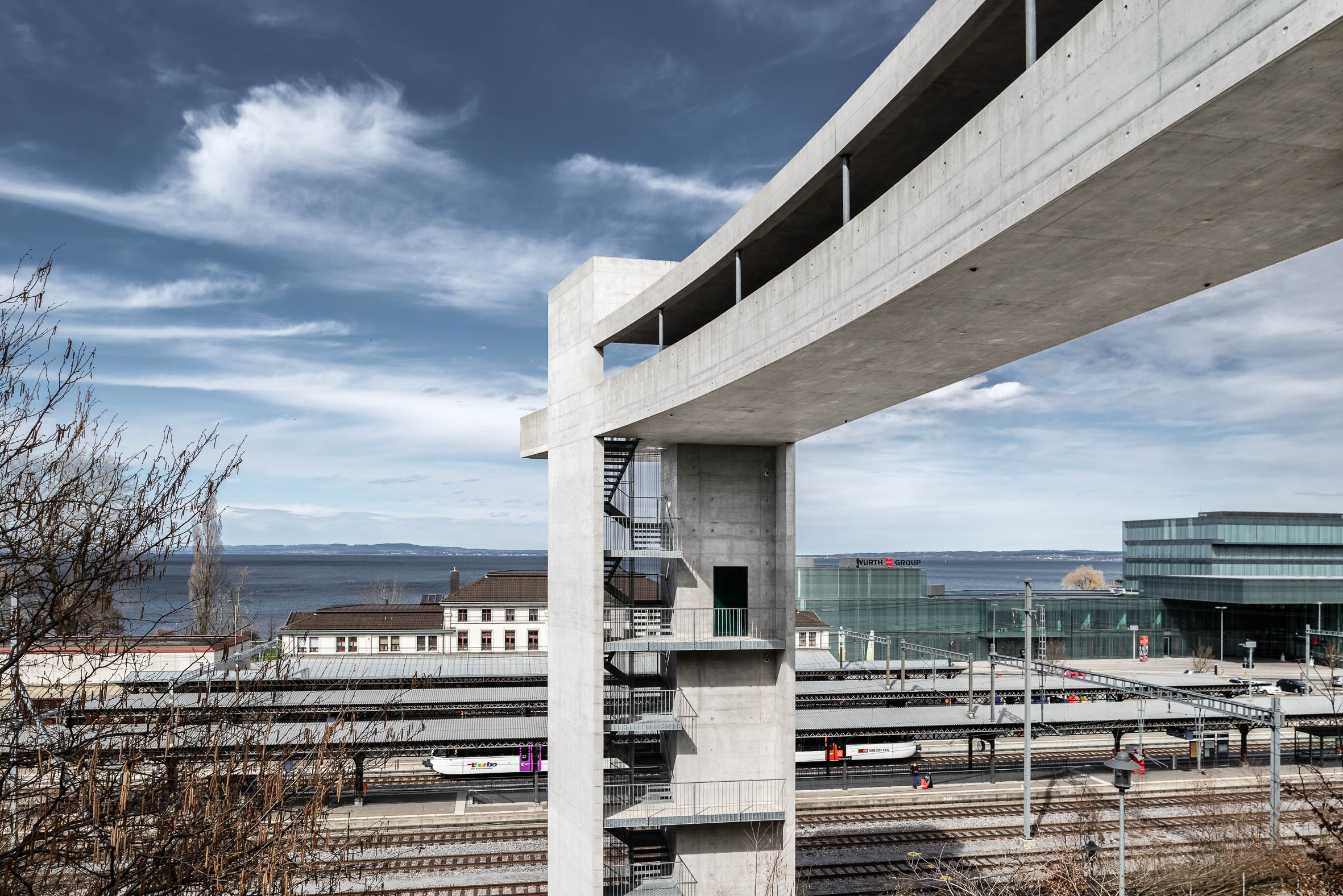 Architekturfotografie Panoramalift Treppenturm Rorschach | Gerd Schaller | BAUWERK PERSPEKTIVEN