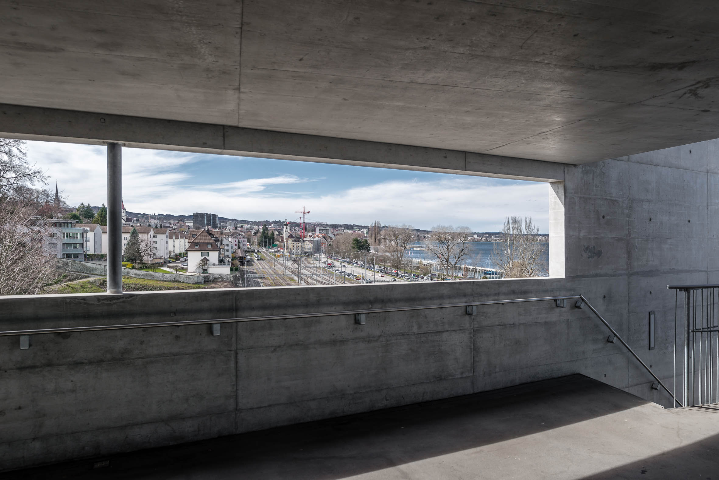 Architekturfotografie Panoramalift Treppenturm Rorschach | Gerd Schaller | BAUWERK PERSPEKTIVEN