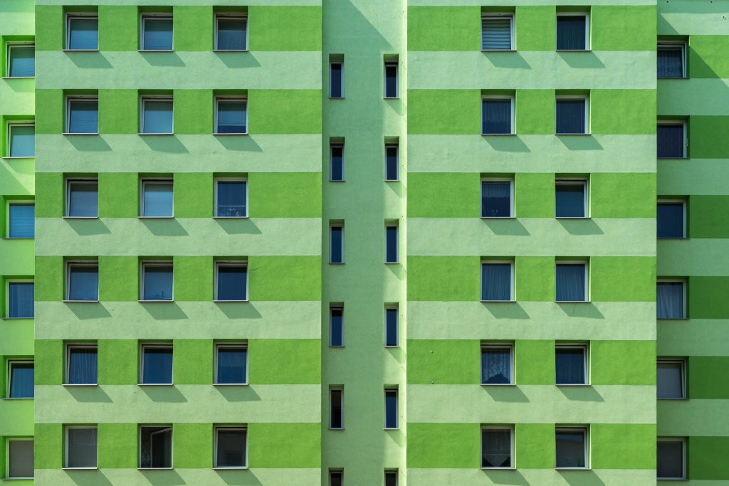 Architekturfotografie Siedlung Maj Budweis | Gerd Schaller | BAUWERK PERSPEKTIVEN