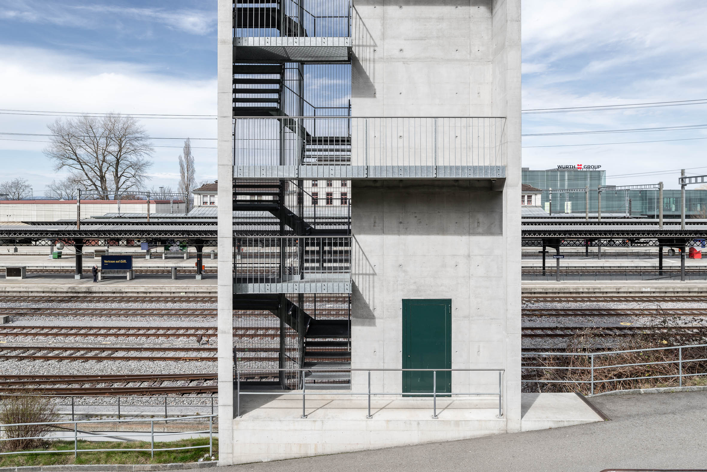 Architekturfotografie Panoramalift Treppenturm Rorschach | Gerd Schaller | BAUWERK PERSPEKTIVEN