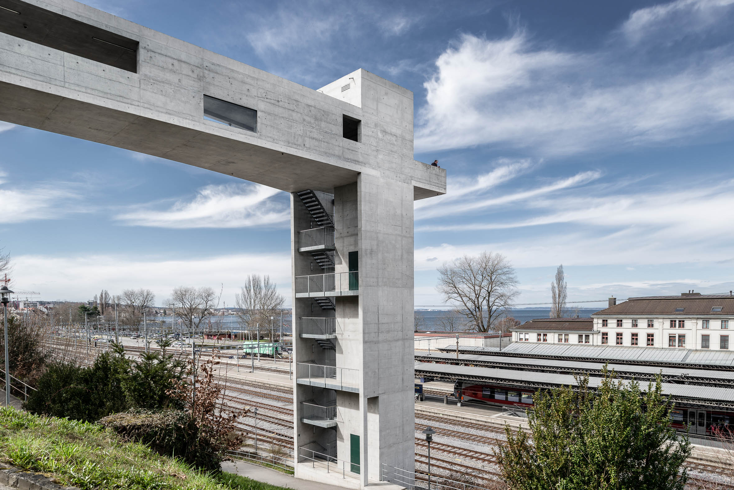 Architekturfotografie Panoramalift Treppenturm Rorschach | Gerd Schaller | BAUWERK PERSPEKTIVEN