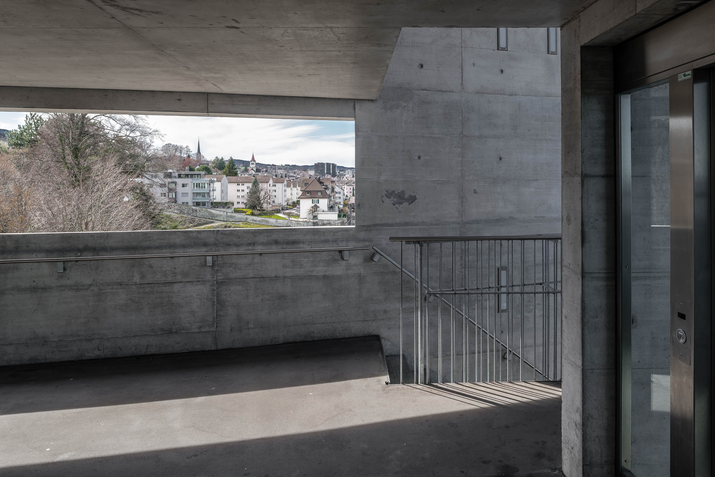 Architekturfotografie Panoramalift Treppenturm Rorschach | Gerd Schaller | BAUWERK PERSPEKTIVEN