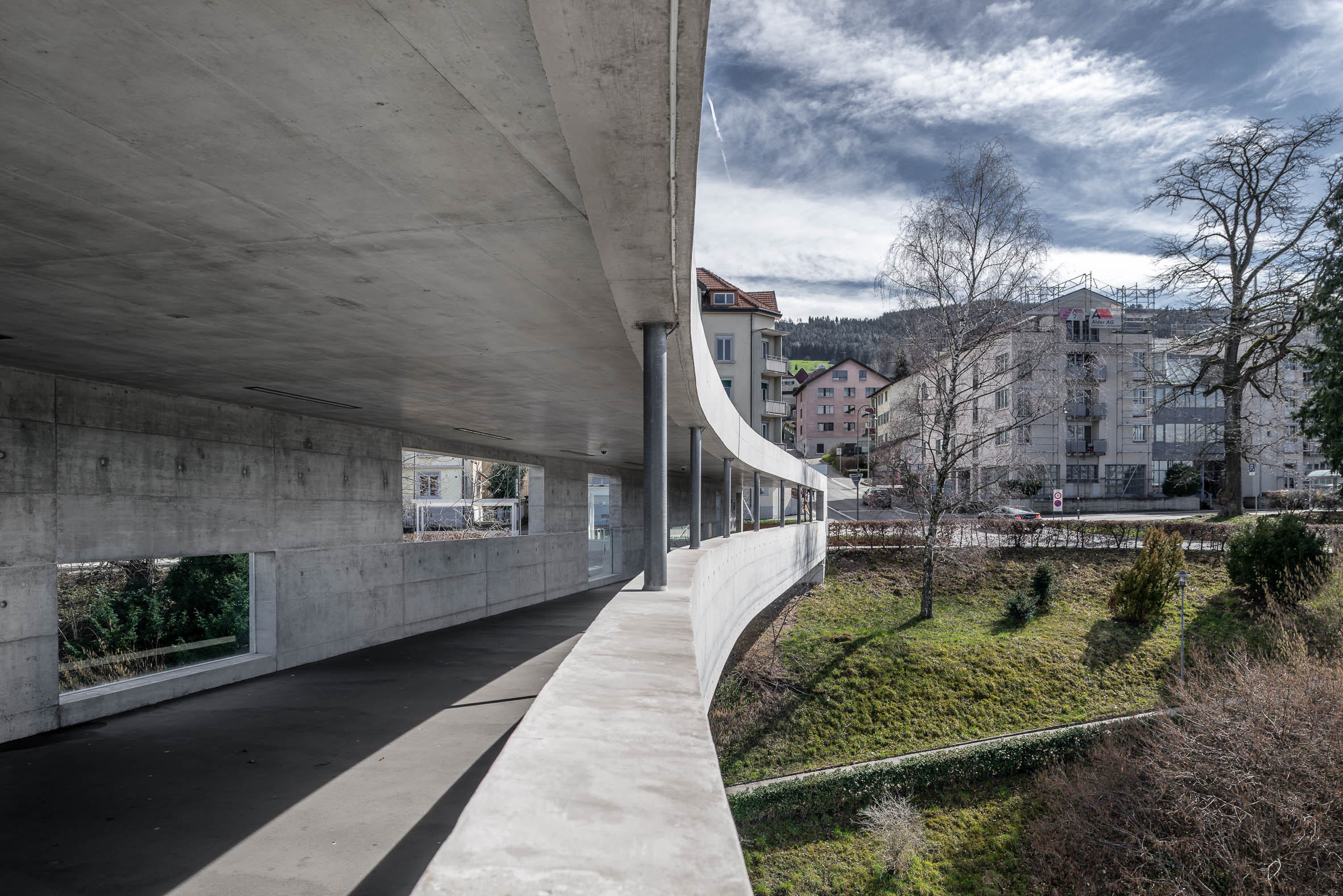 Architekturfotografie Panoramalift Treppenturm Rorschach | Gerd Schaller | BAUWERK PERSPEKTIVEN