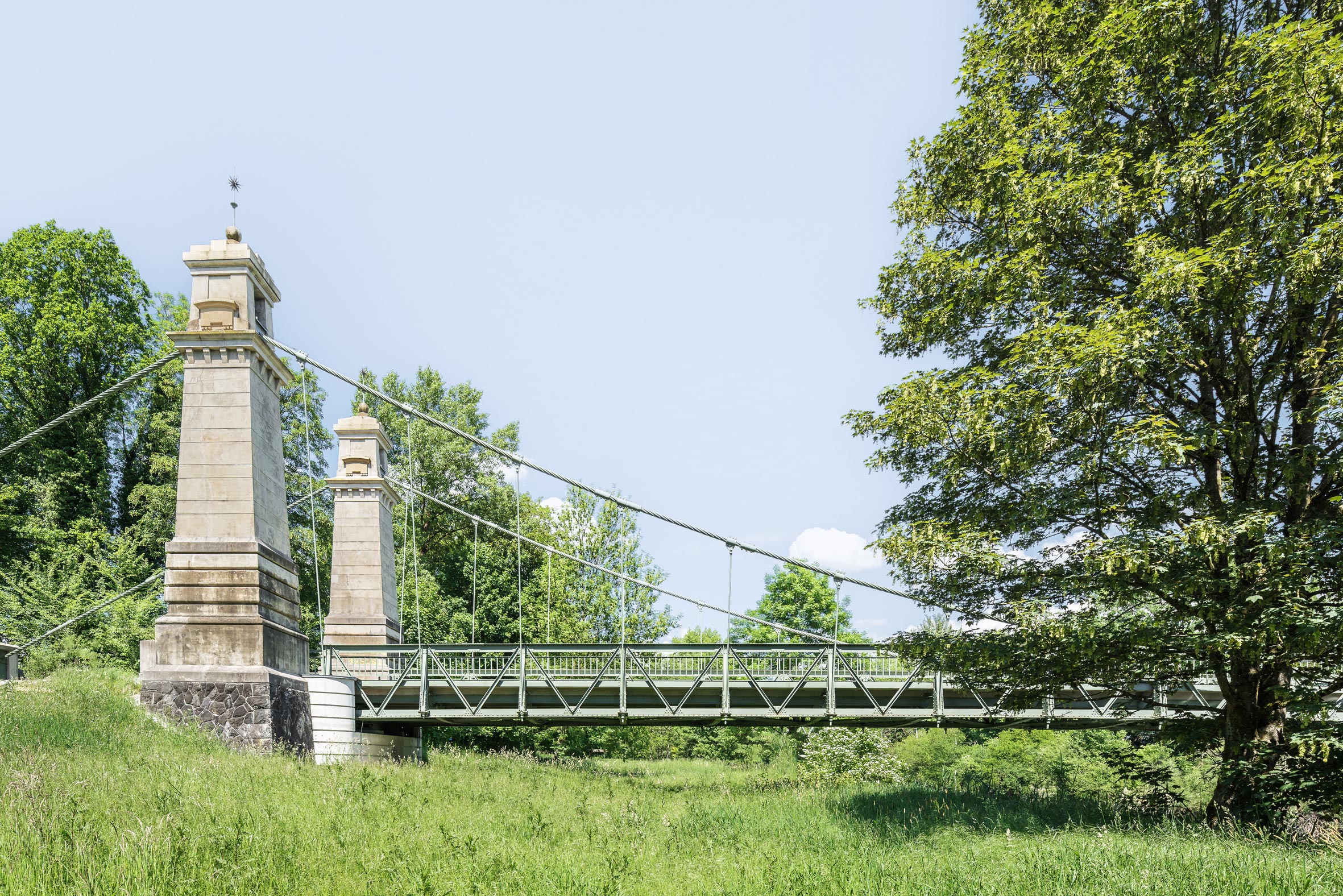 Architekturfotografie Hängebrücke über die Argen Kressbronn | Gerd Schaller | BAUWERK PERSPEKTIVEN