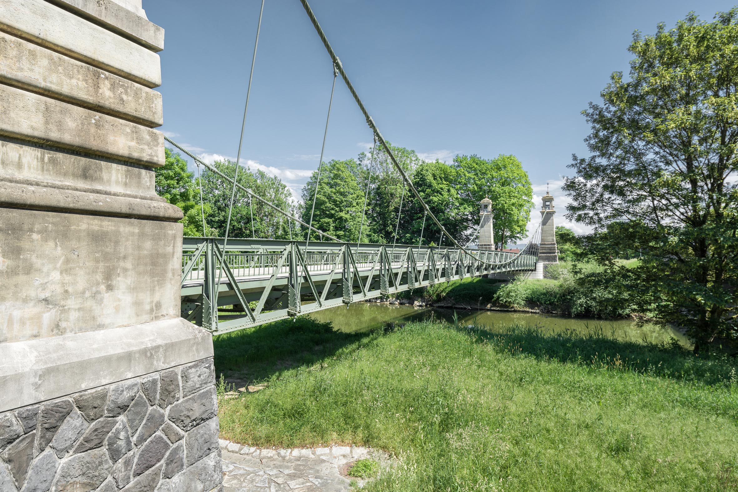Architekturfotografie Hängebrücke über die Argen Kressbronn | Gerd Schaller | BAUWERK PERSPEKTIVEN