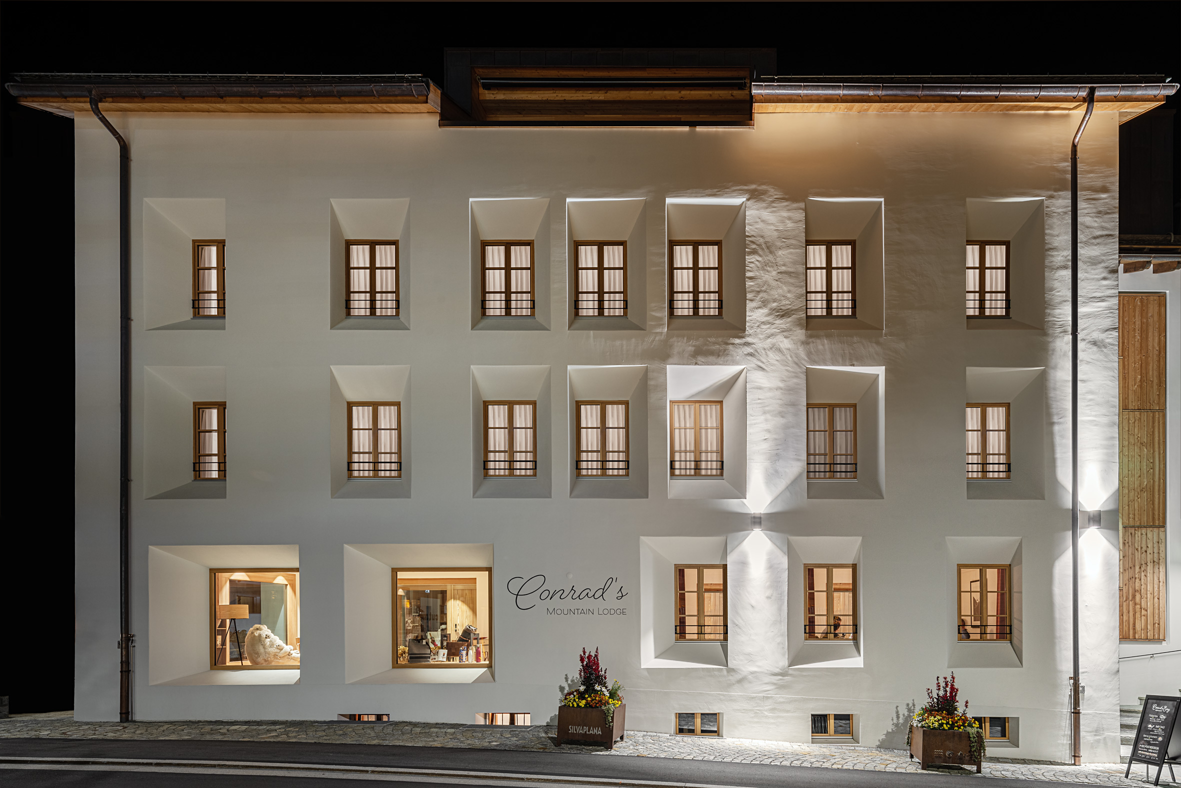 Architekturfotografie Conrad’s Mountain Lodge Silvaplana | Gerd Schaller | BAUWERK PERSPEKTIVEN